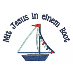 Stickdatei - Mit Jesus in einem Boot